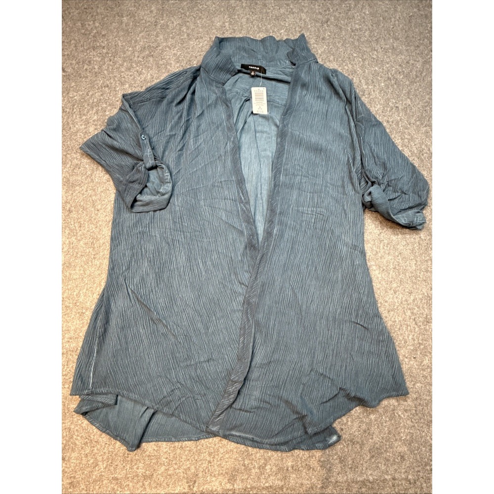 Torrid Women's Gauze Open Kimono Top Size 3 Legion Blue